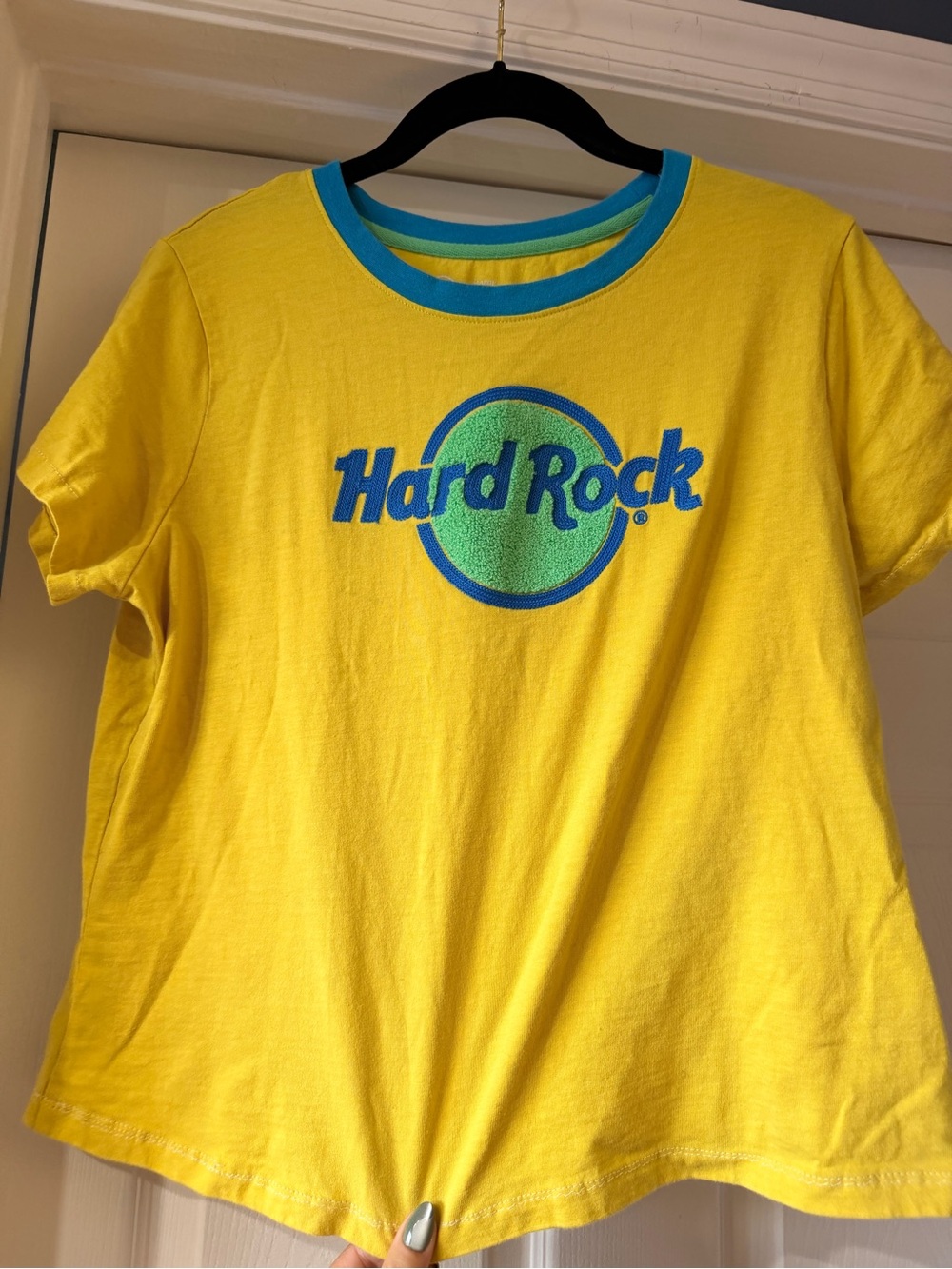 Hard Rock Cafe Yellow Tee with Blue & Green Logo - Kids